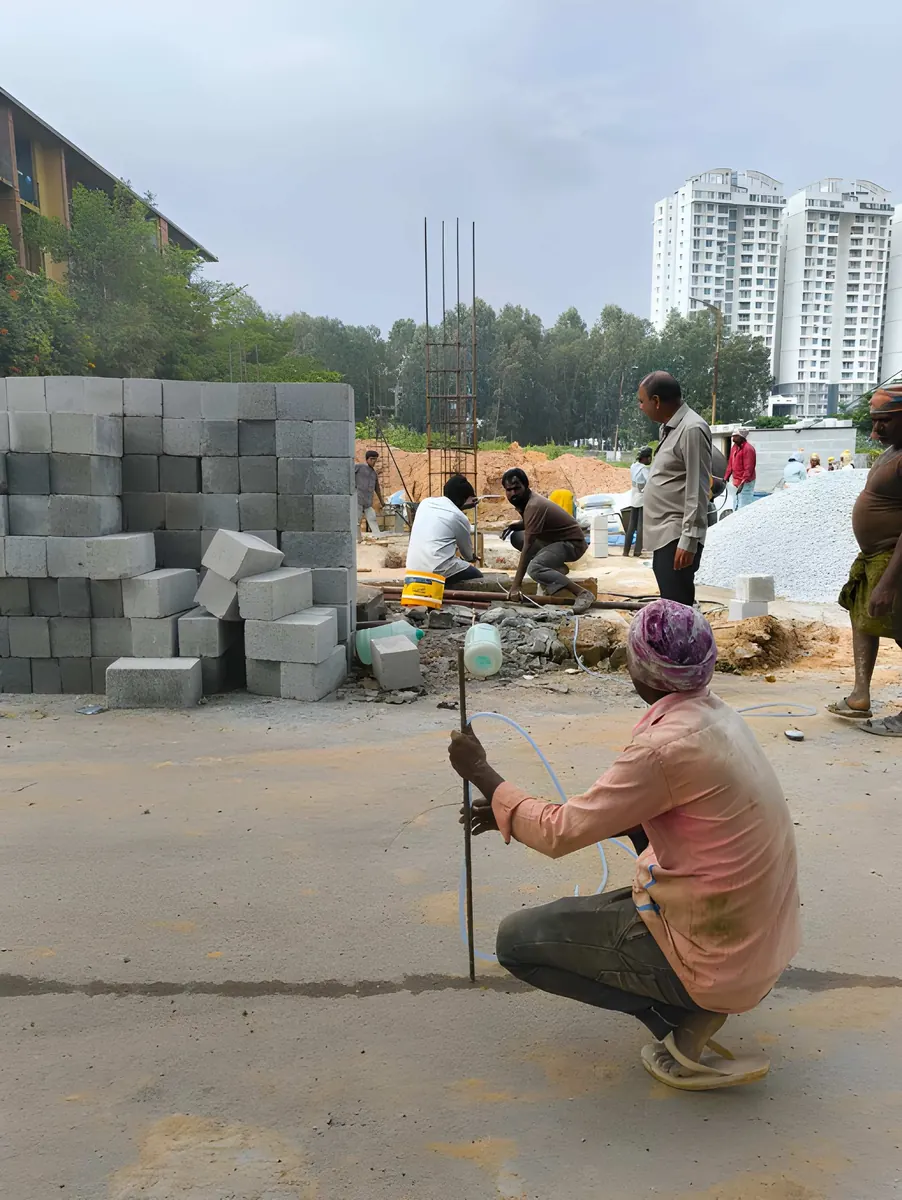 Banashankari Constructions site team at work on a Bengaluru development