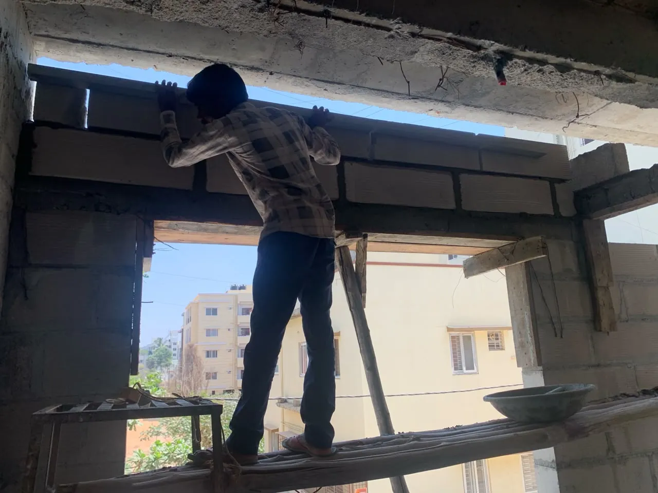 Lintel being positioned above an opening