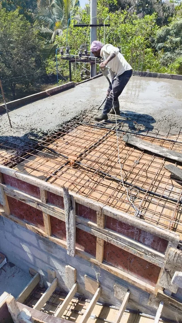 Slab being poured on a joint development project